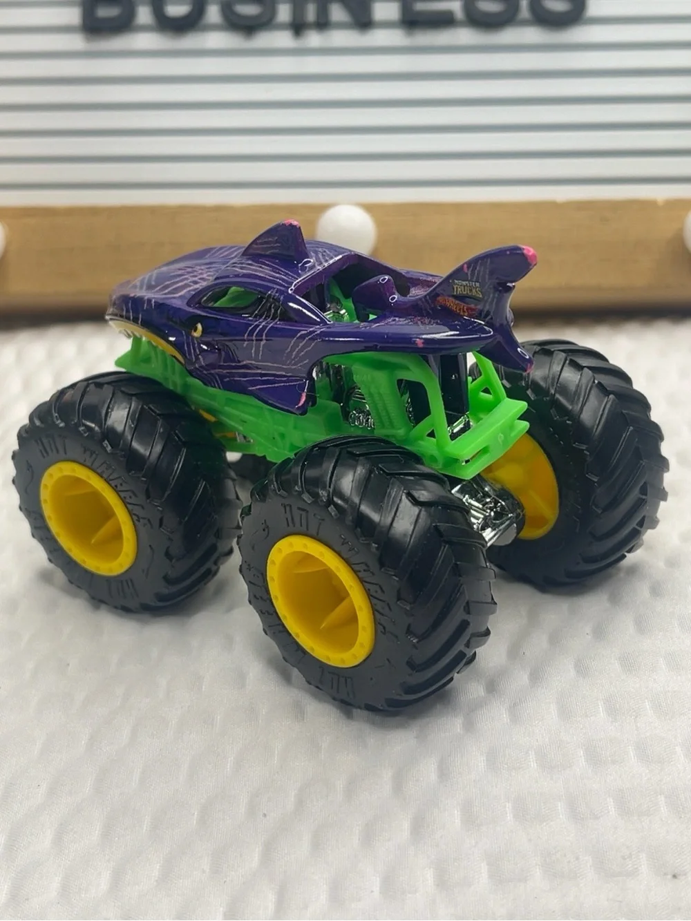 Monster Truck Toy - Purple and Green Kids Vehicle
